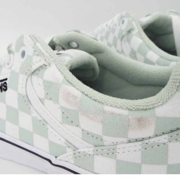 Vans Off The Wall Mint Green Checkerboard Skater Lace Up Sneakers Size 8.5 - Picture 14 of 14